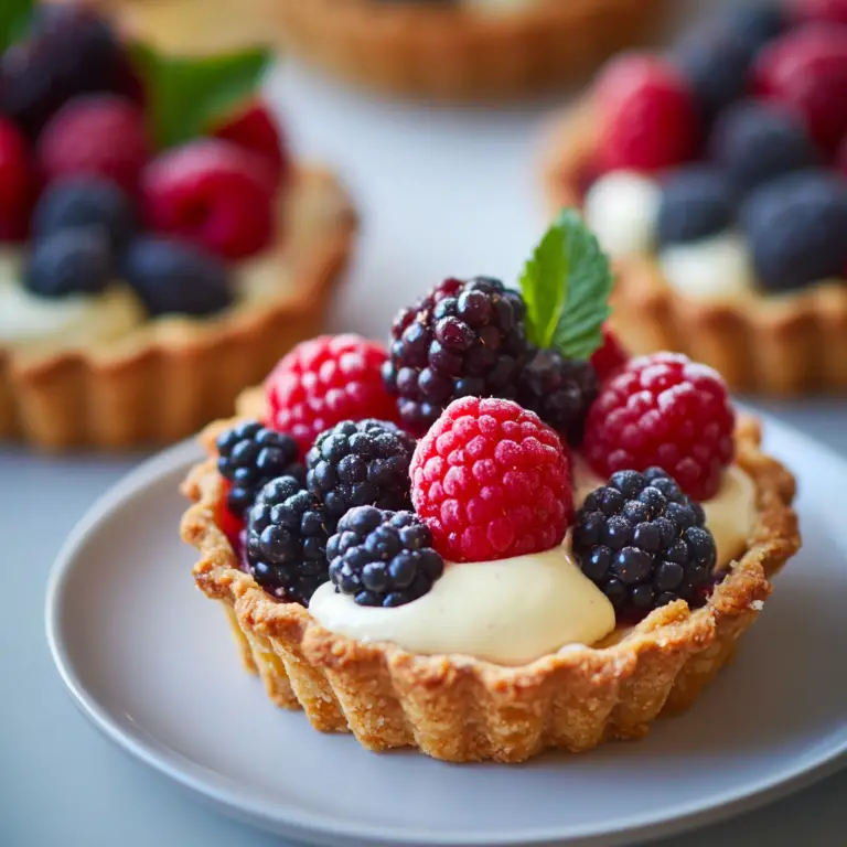 Berry Tartlets on a Beautiful Plate
