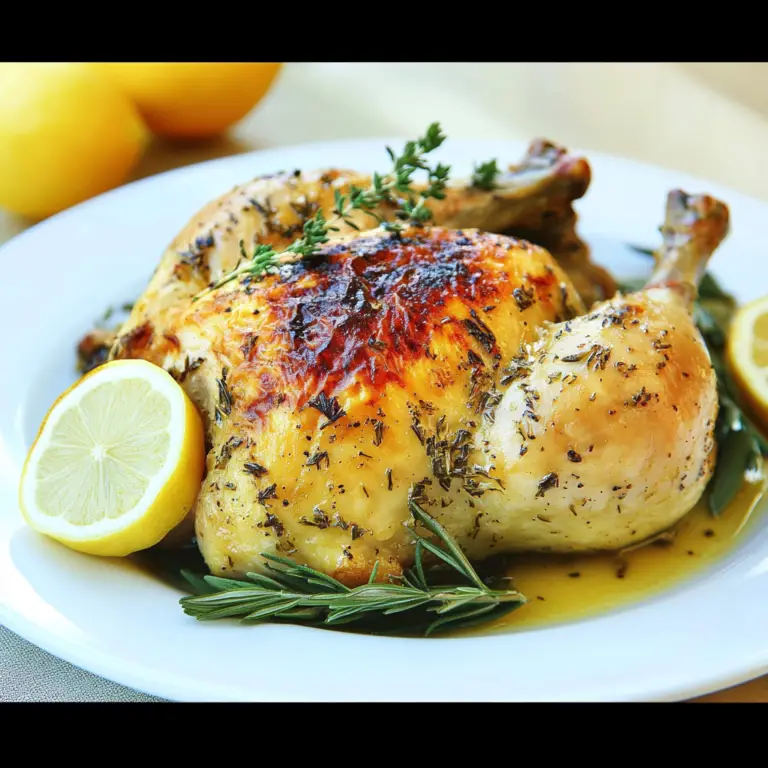 Lemon Herb Roasted Chicken Dish
