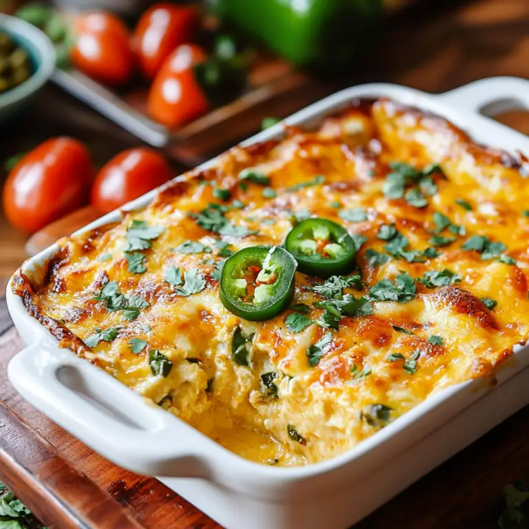 Chile Relleno Casserole Ready to Serve