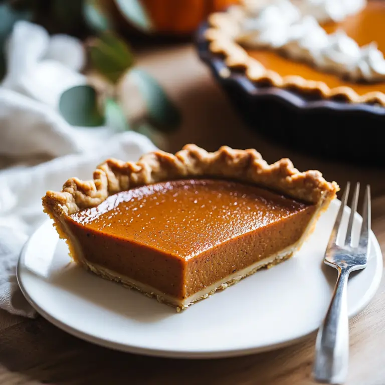 Classic Pumpkin Pie Slice