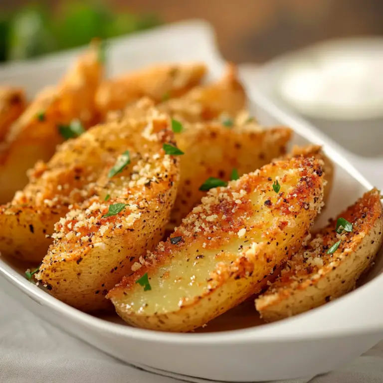 Baked Garlic Parmesan Potato Wedges