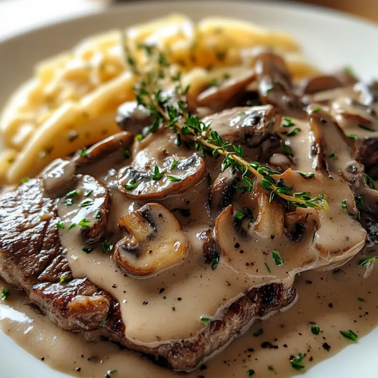 Creamy Mushroom Sauce for Steak
