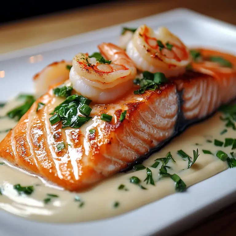 Salmon and Shrimp Dish