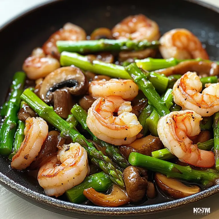 Shrimp and Asparagus Stir-Fry with Mushrooms
