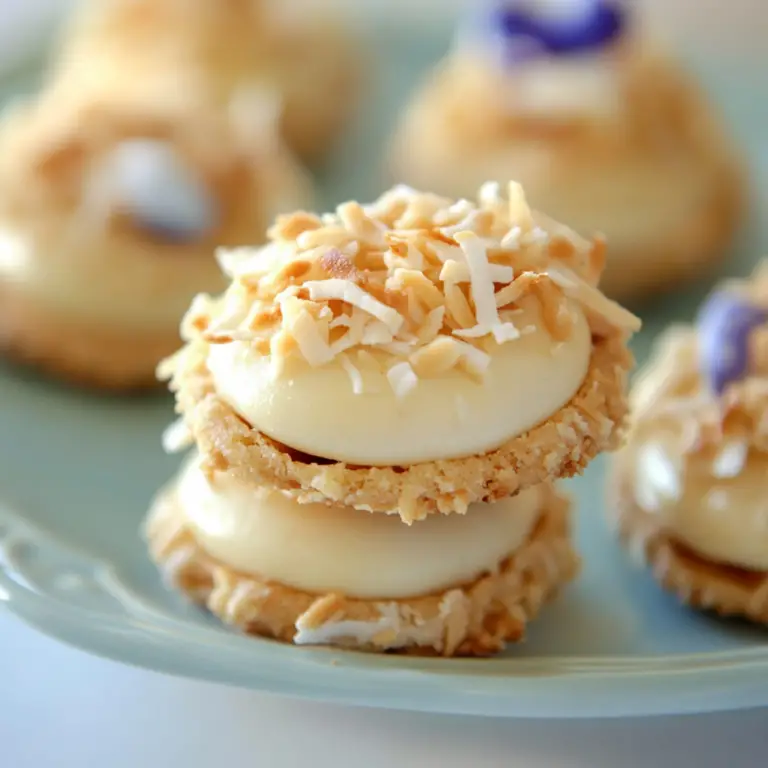 Coconut Macaron Cookie Nests