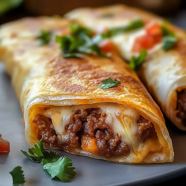 Beef and Cheese Chimichangas