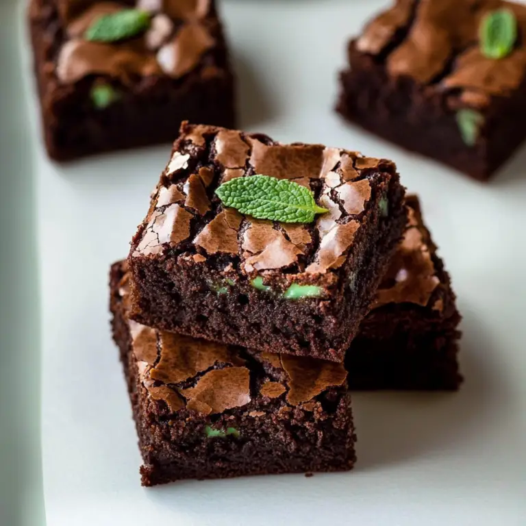 Mint Brownies Freshly Baked