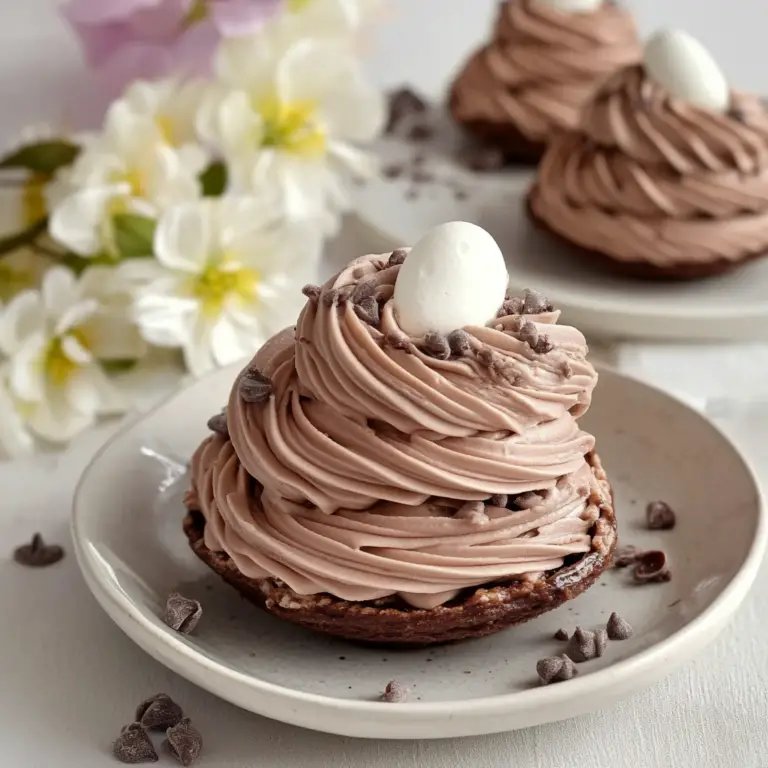 Chocolate Meringue Easter Nests