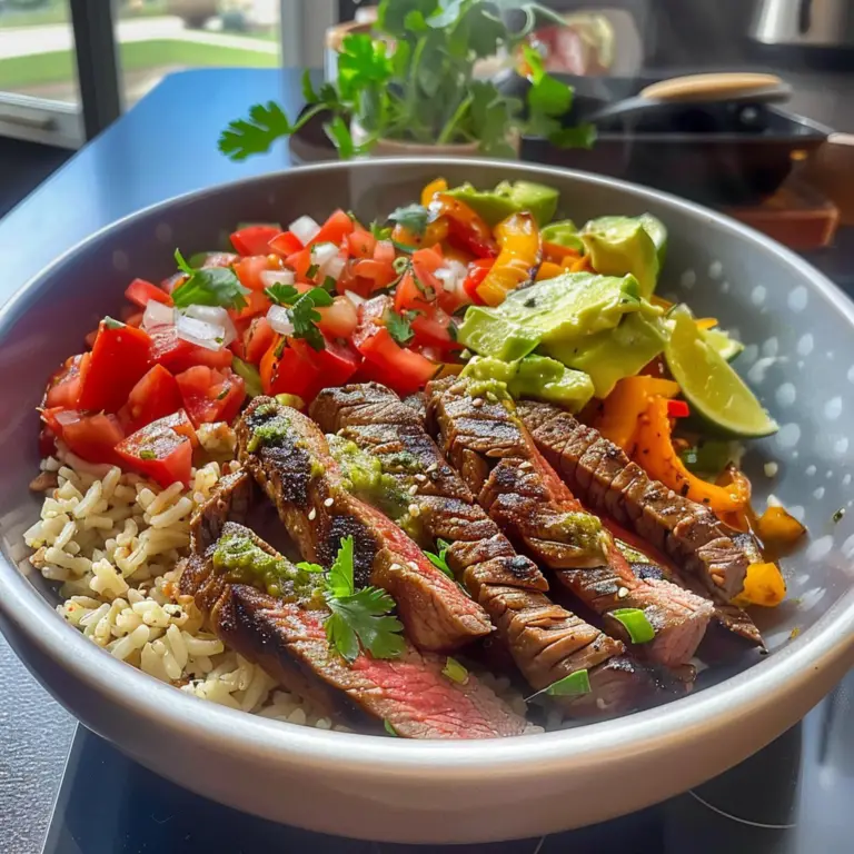 Delicious High Protein Steak Fajita Bowl