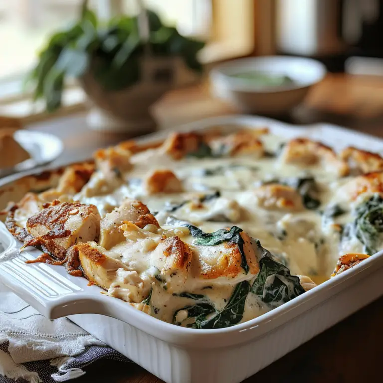 Creamy Chicken and Spinach Casserole