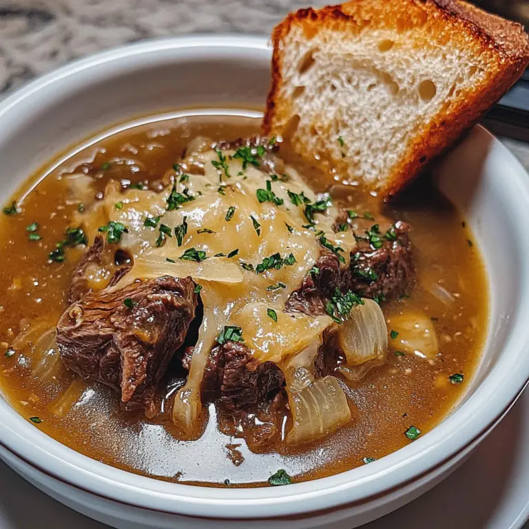 French Onion Beef Short Rib Soup