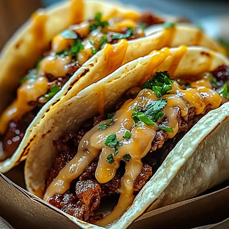 Garlic Butter Honey BBQ Beef Tacos