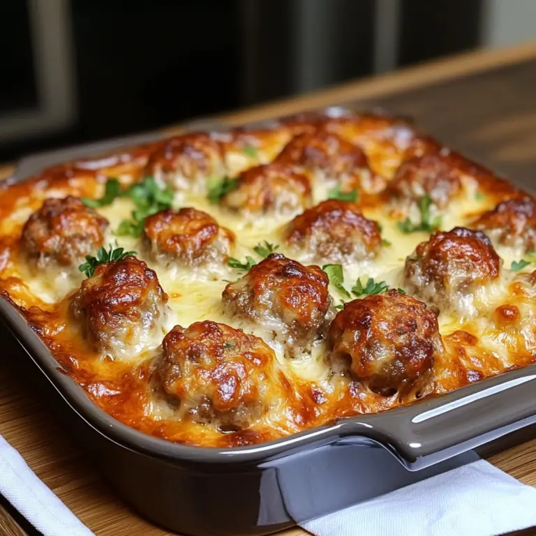 Dump and Bake Meatball Casserole
