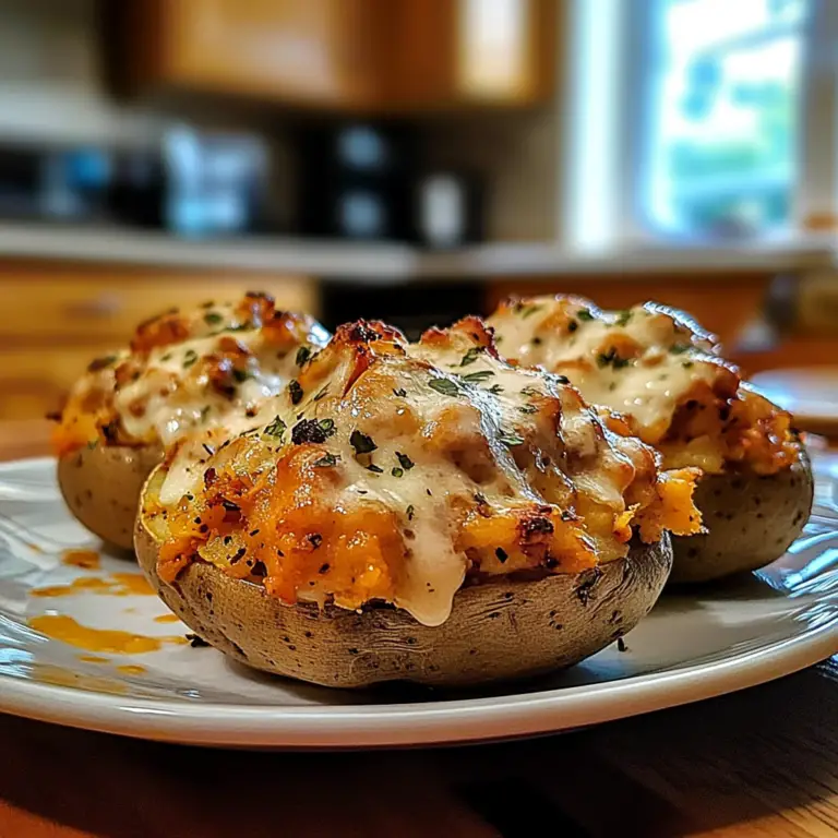 Crack Chicken Stuffed Baked Potatoes