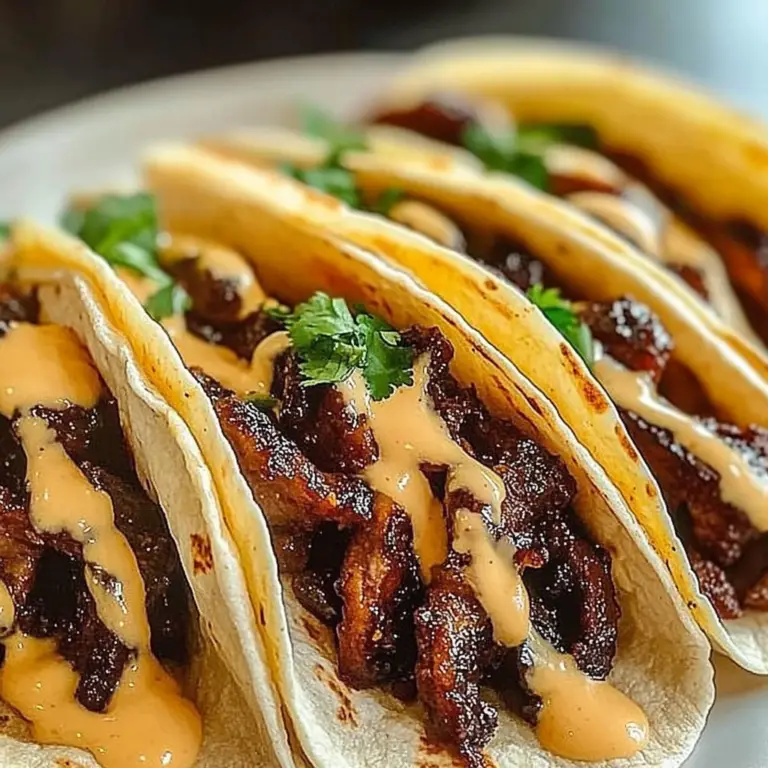 Garlic Butter Honey BBQ Beef Tacos