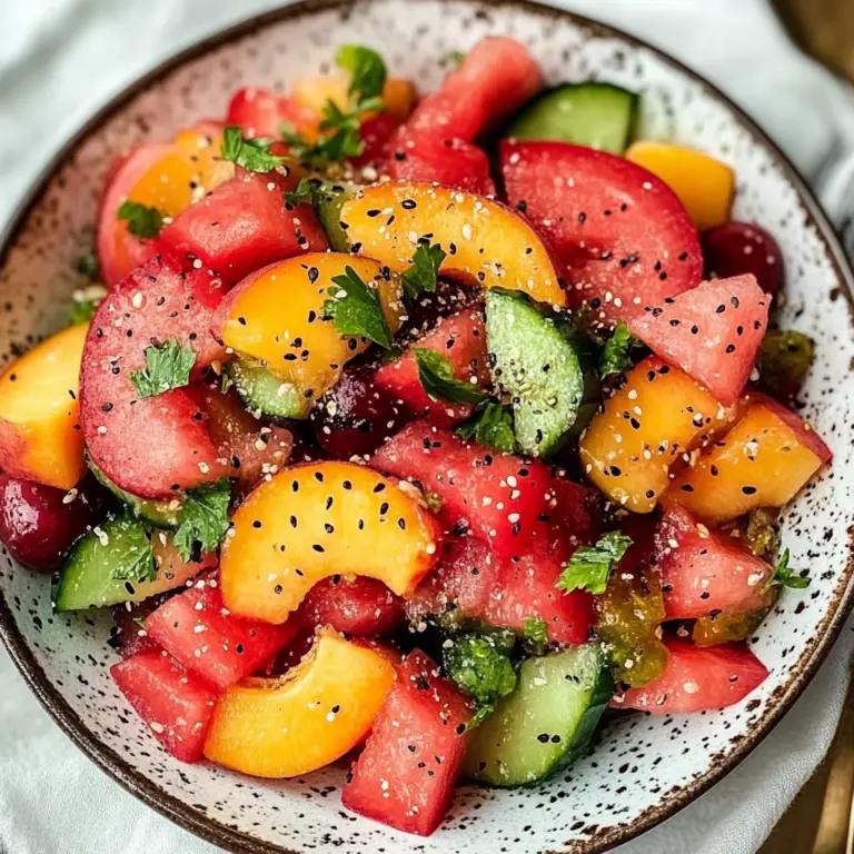 Peach Watermelon Salad