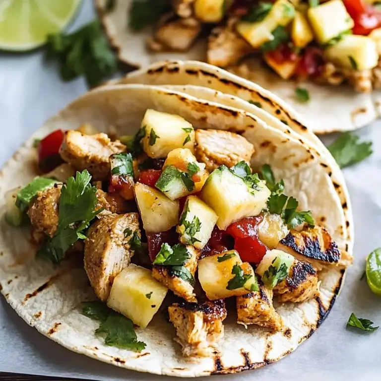 Chipotle Pineapple Chicken Tacos