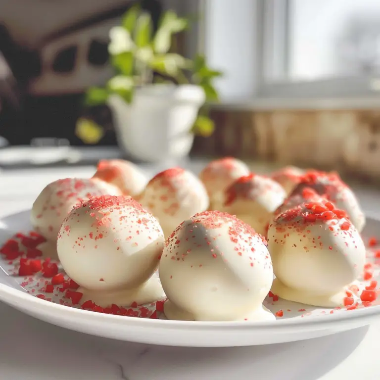 White Chocolate Strawberry Truffles