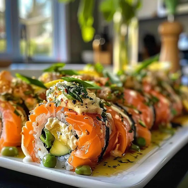 Zesty Lemon Basil Salmon Rolls