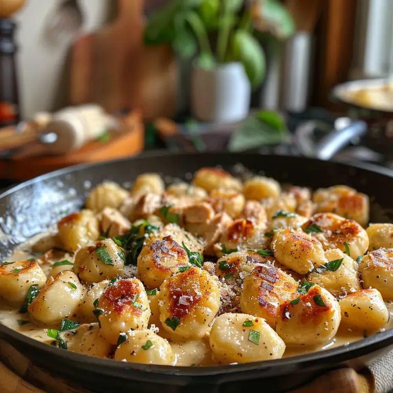 Irresistible Garlic Chicken Gnocchi Skillet Recipe
