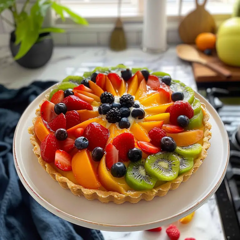 Fresh Fruit Tart with Vanilla Custard Recipe