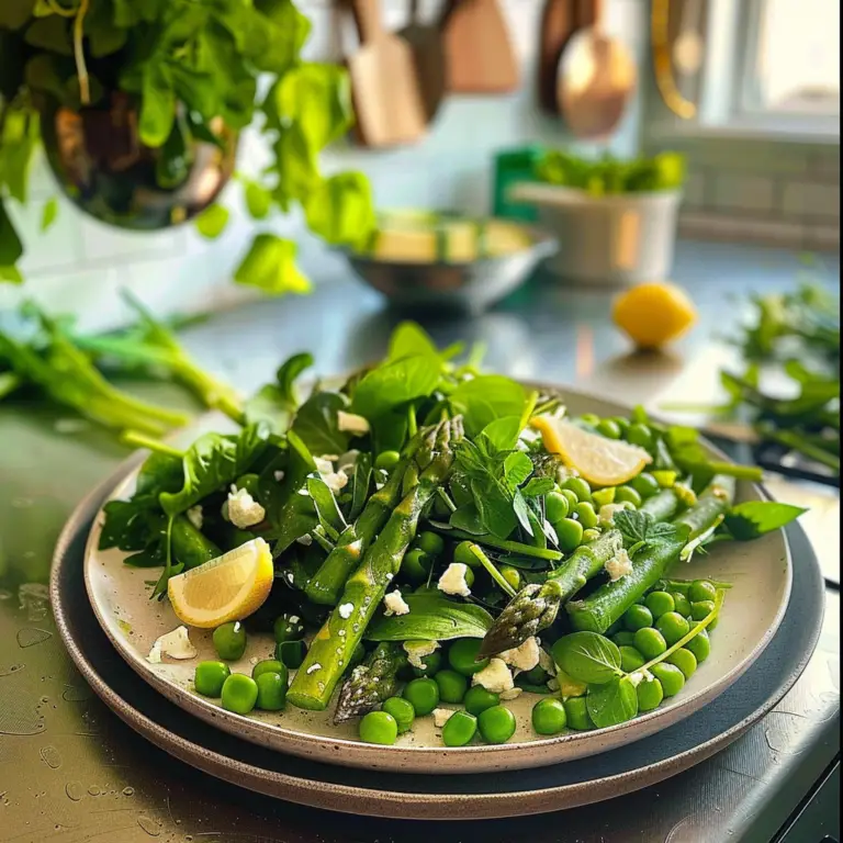 Spring Pea & Asparagus Salad with Lemon Vinaigrette