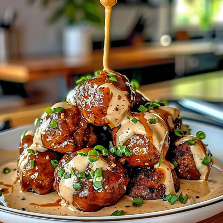 Korean BBQ Meatballs with Spicy Mayo Dip