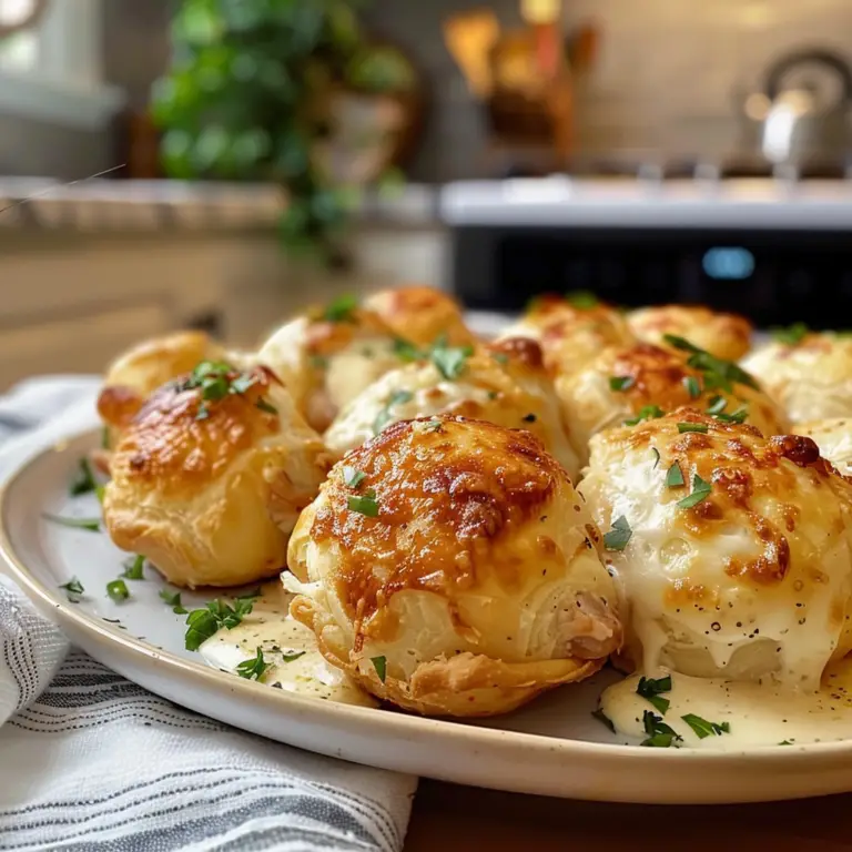 Easy Chicken Alfredo Puffs Recipe