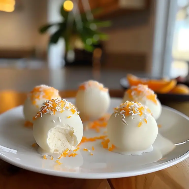 No-Bake Orange Creamsicle Truffles