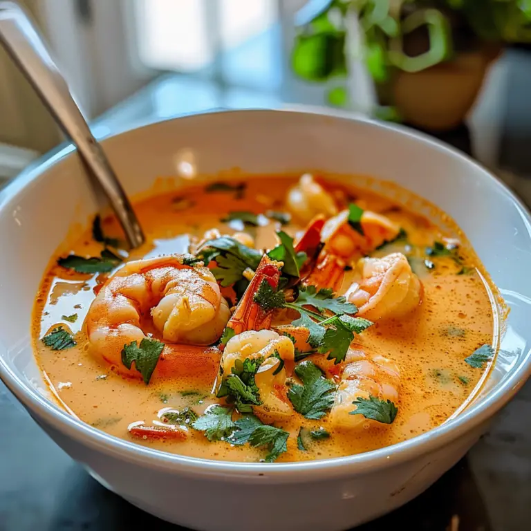 Irresistible Creamy Thai Shrimp Coconut Curry Soup Recipe