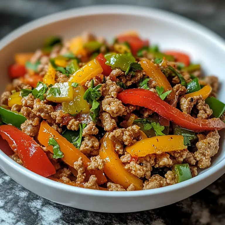 Ground Turkey and Peppers