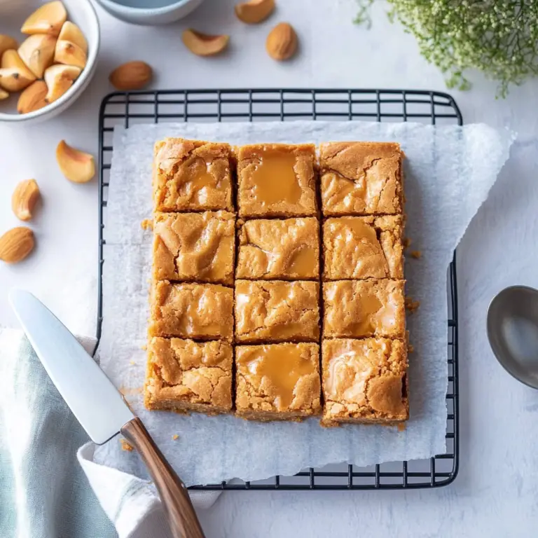 Brown Butter Peach Blondies