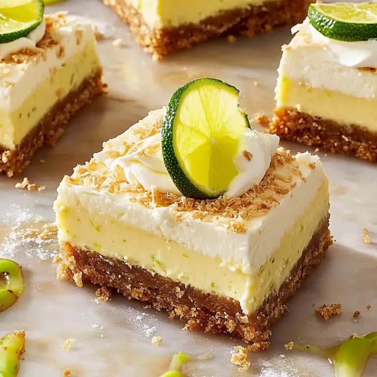 Coconut Key Lime Cheesecake Bars