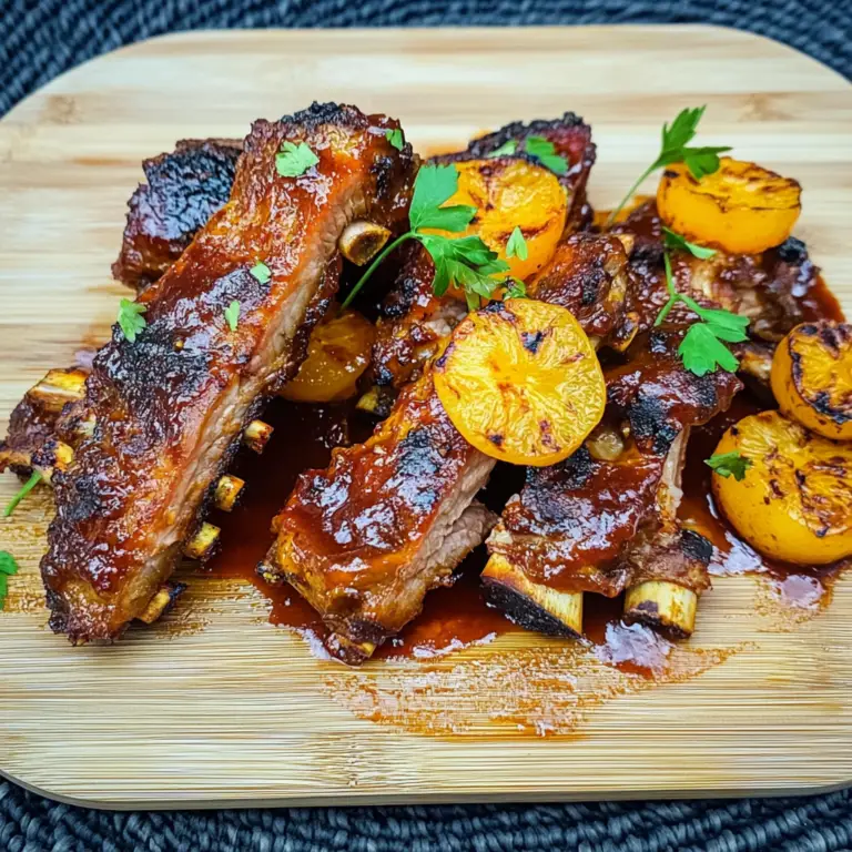 Smoky Peach BBQ Ribs