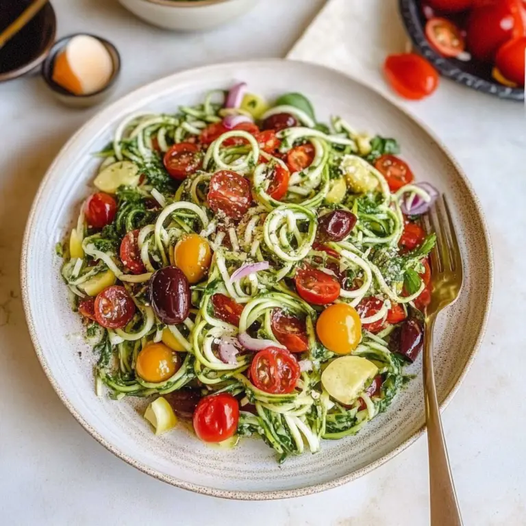 Garden Zoodle Pesto Salad