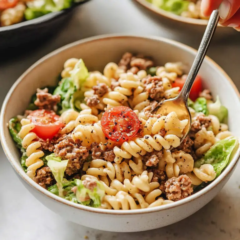 Cheeseburger Pasta Salad