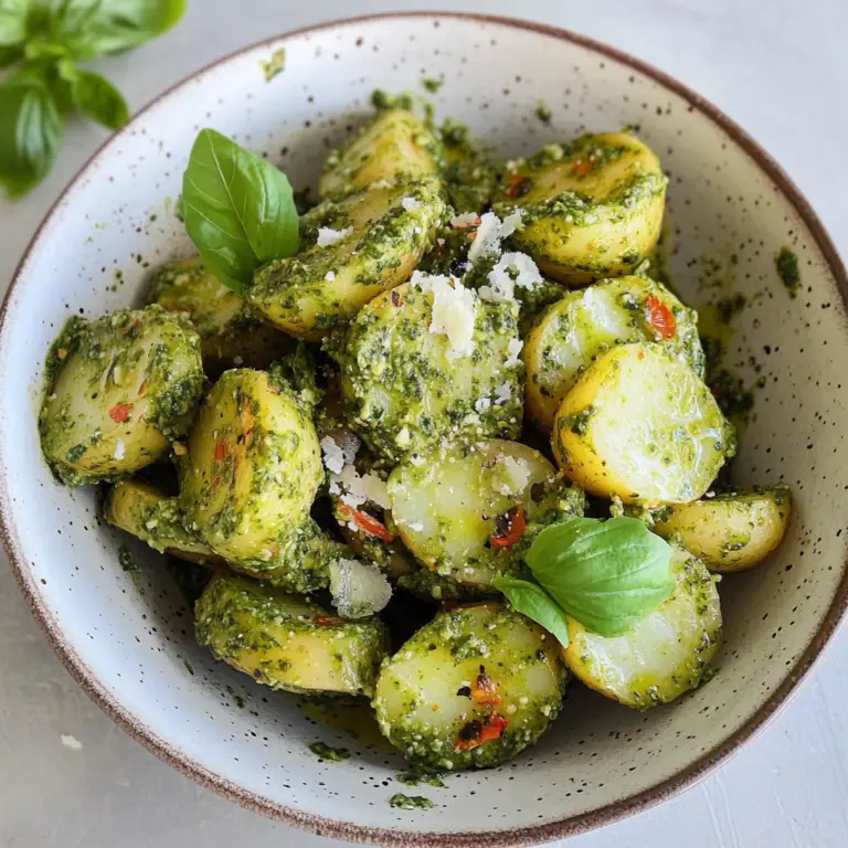 Garden Basil Pesto Potato Salad