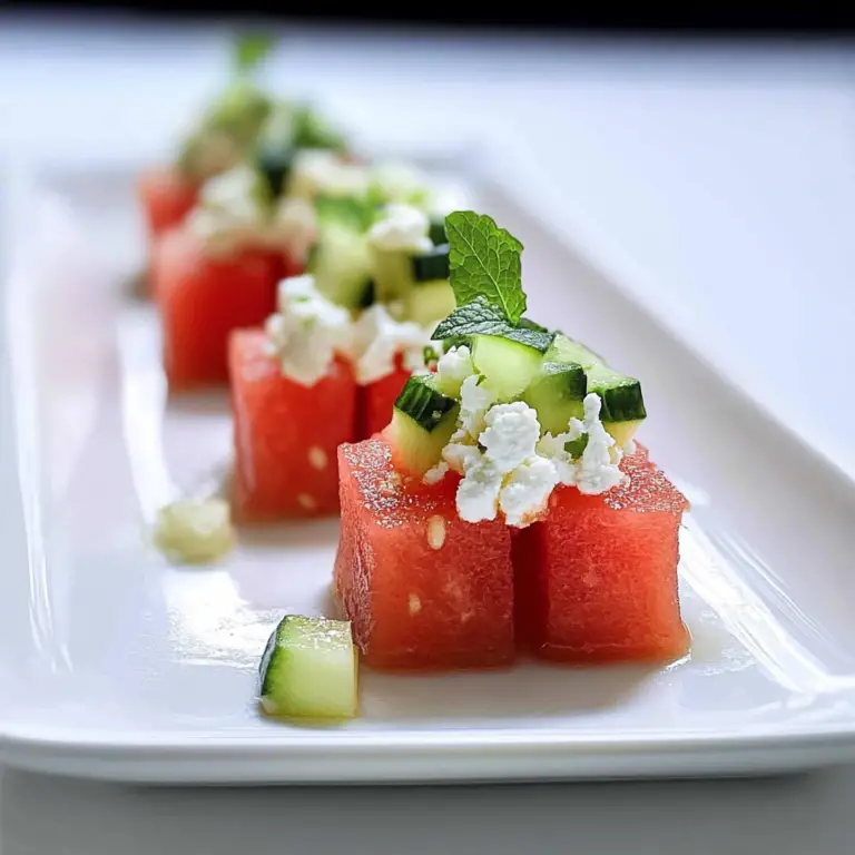 Watermelon Cucumber Feta Cups