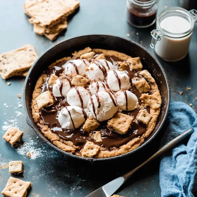 Nutella Stuffed S’mores Skillet Cookie