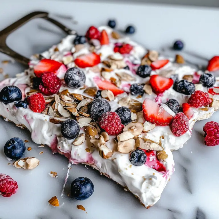 Frozen Yogurt Bark with Berries