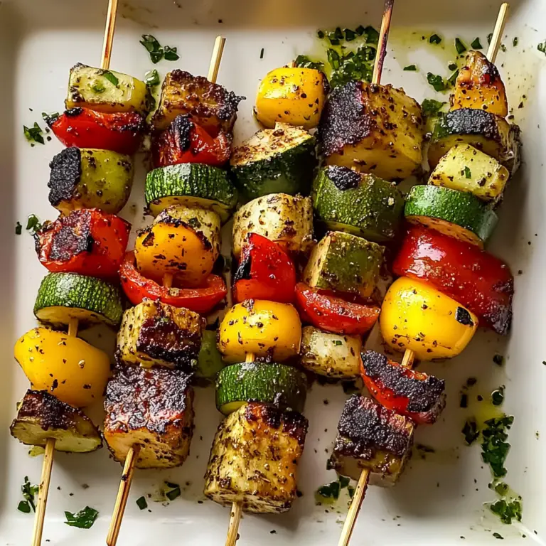 Grilled Veggie Skewers with Chimichurri