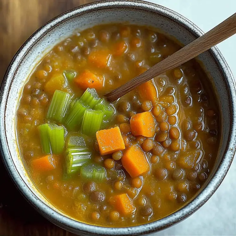 Lentil Soup with Carrots & Celery