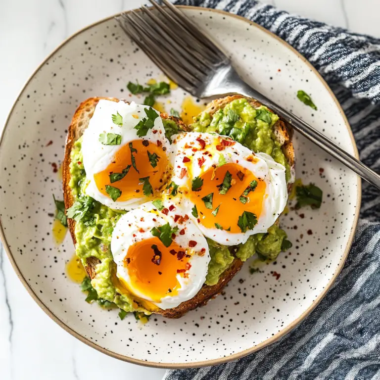 Avocado Toast with Poached Egg & Chili Flakes