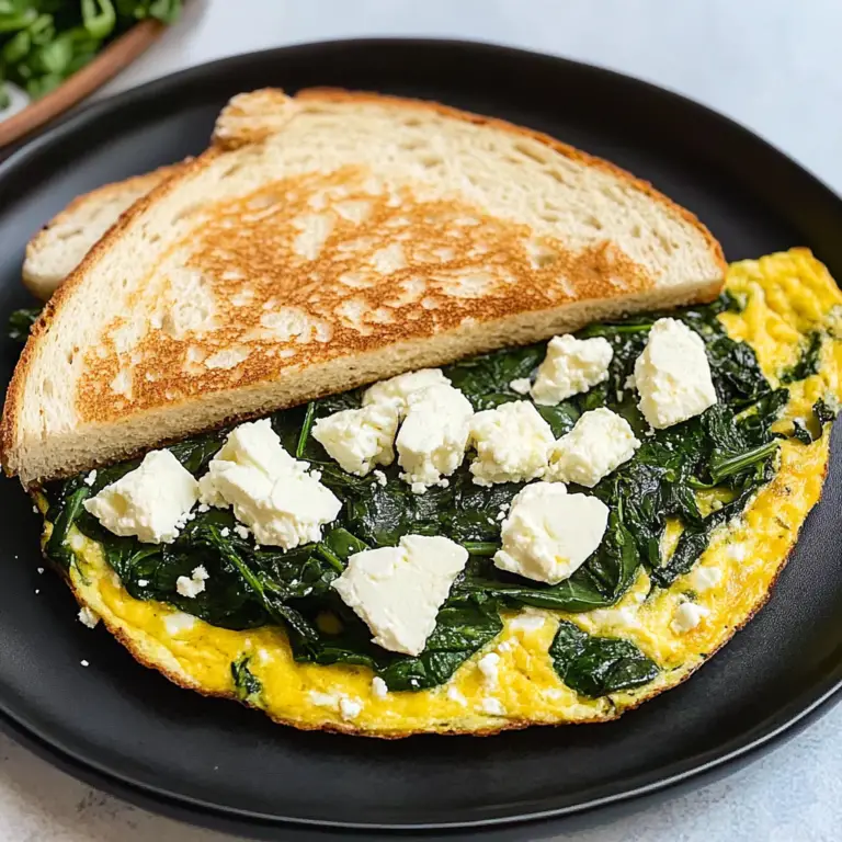 Spinach & Feta Omelette with Toast