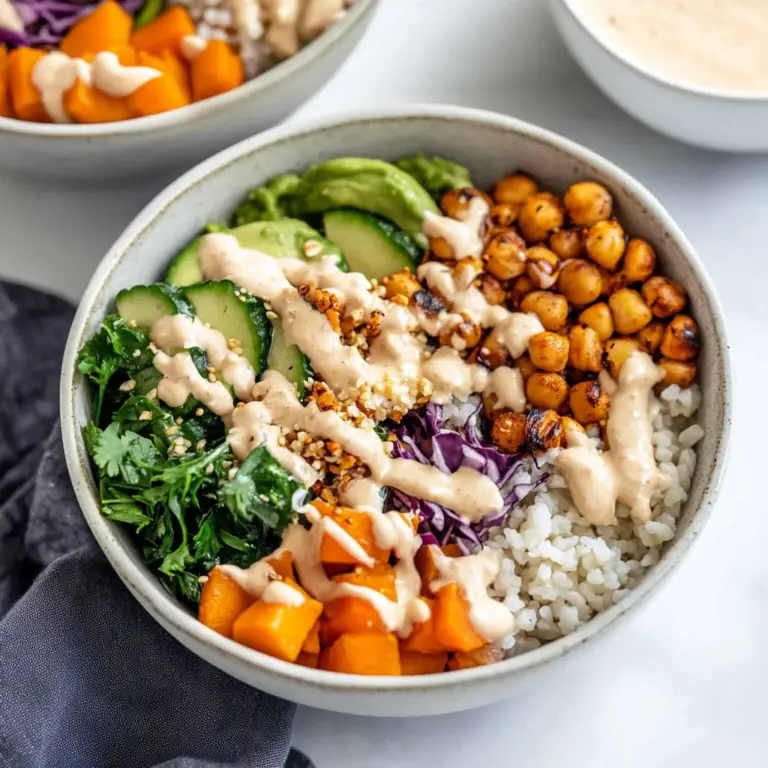 Vegan Buddha Bowl with Tahini Dressing