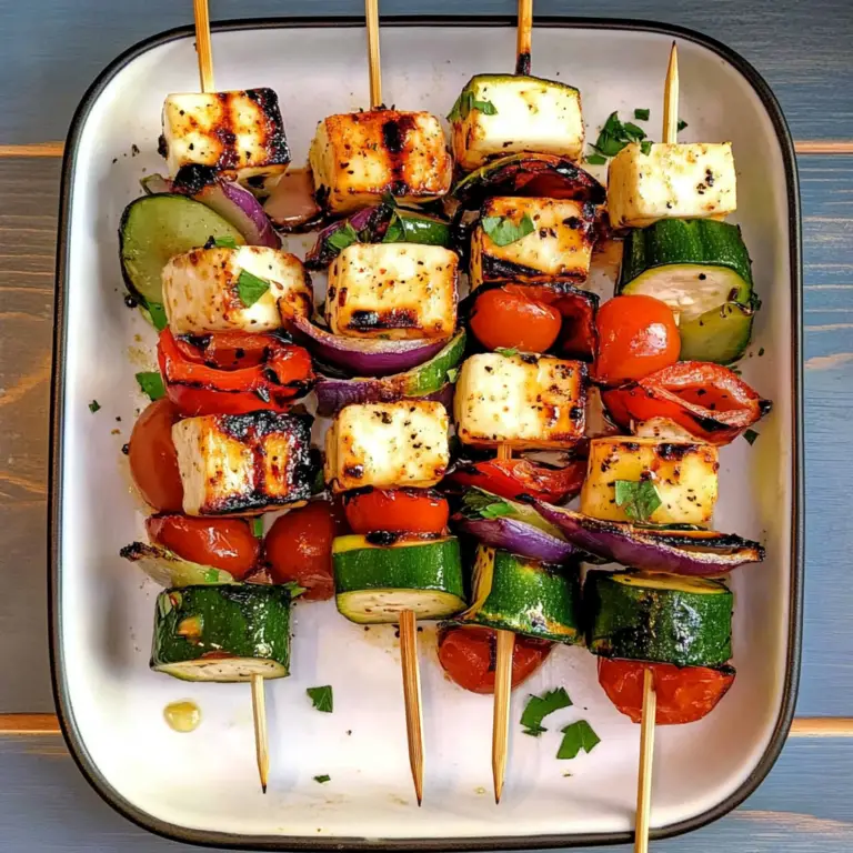 Grilled Zucchini & Halloumi Skewers