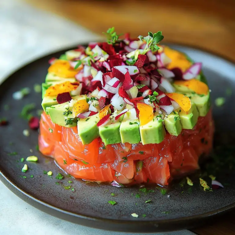 Salmon Tartare with Beetroot & Avocado Delight