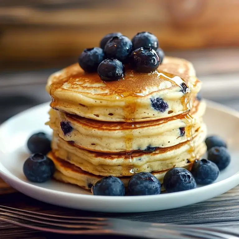 Greek Yogurt Pancakes with Blueberries