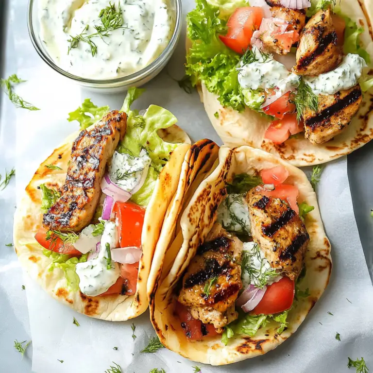 Grilled Chicken Gyros with Tzatziki