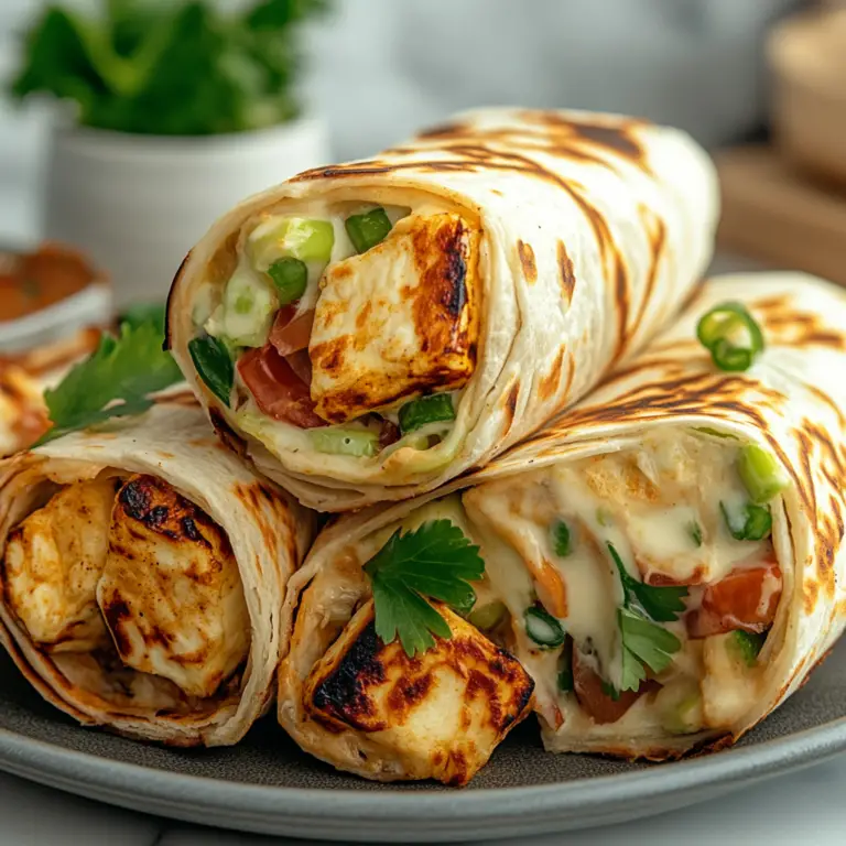 Sweet Chili Halloumi Wraps